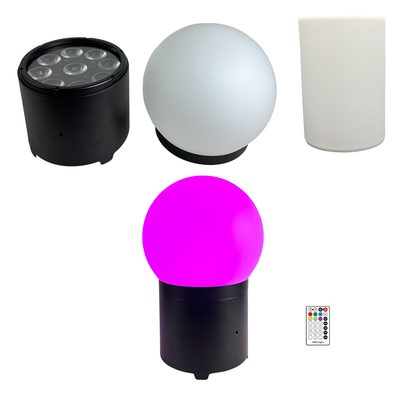 IP65 电池供电无线 DMX LED 灯 | 9×12W RGBWA+UV染色灯