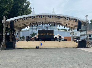 弧形支架框架铝弯曲的屋顶桁架10x6x4m
