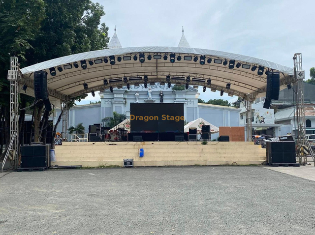 弧形支架框架铝弯曲的屋顶桁架10x6x4m
