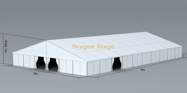 30x50 米大型铝制 A 形框架活动帐篷 |全侧壁重型净跨帐篷