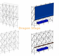 8x1x6 米模块化环形 LED 屏幕支撑墙，带 LED 托盘，适用于音乐会