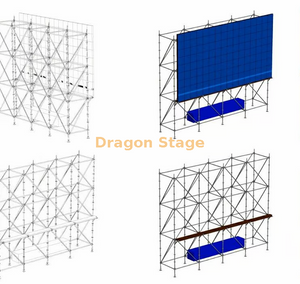 8x1x6 米模块化环形 LED 屏幕支撑墙，带 LED 托盘，适用于音乐会