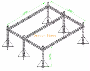  舞台照明设备专业活动阶段桁架系统12x12x6m