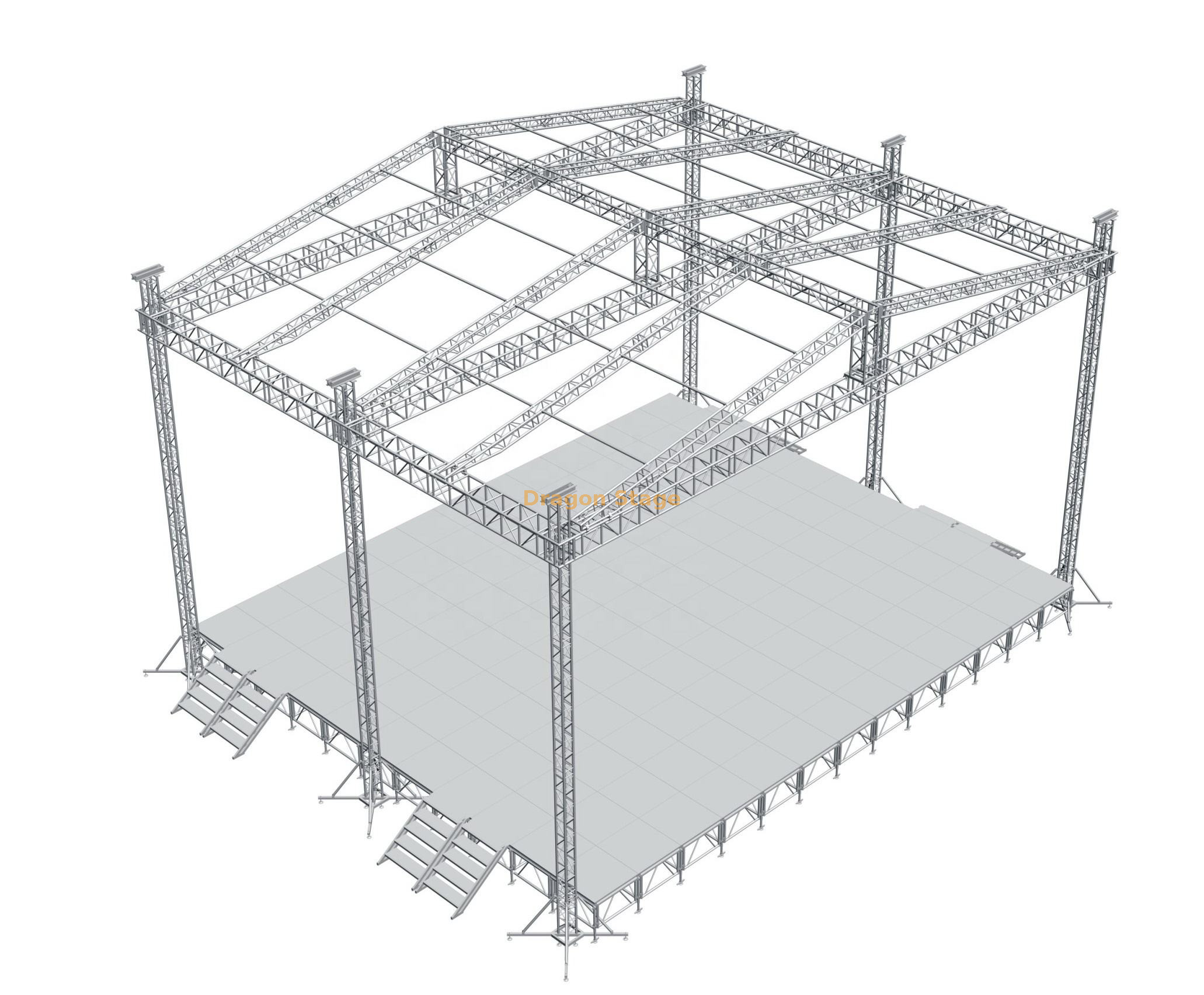20x20x12m舞台桁架系统铝，用于屋顶的事件