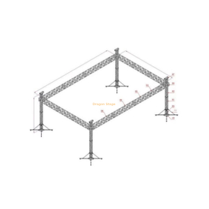 定制铝制便携式舞台桁架 60x50x33 英尺