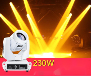 7R 230W 光束摇头灯，DMX512 通道控制，17 个图案和 14 种颜色带舞台彩虹效果
