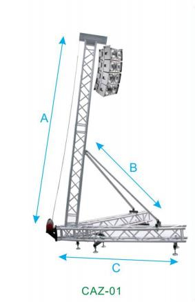 铝制便携式电动机起重机线阵列扬声器桁架支架设备出售 8m 高