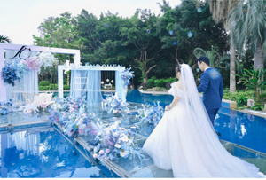 用于户外婚礼活动的游泳池铝移动透明玻璃便携式舞台