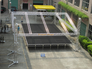 铝模块化室外性能支架阶段100x96ft