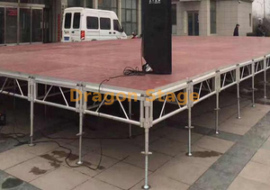 4x4英尺铝制舞台平台和可调式腿18.3x366万