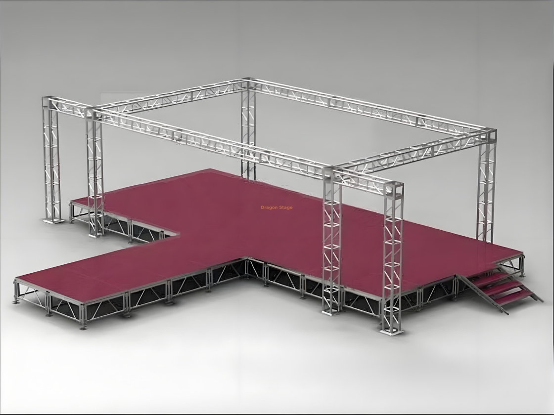 铝制方形螺栓桁架300mm用于音乐会阶段8x5x3m