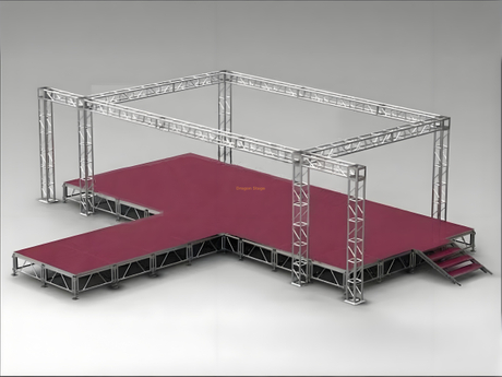 铝制方形螺栓桁架300mm用于音乐会阶段8x5x3m