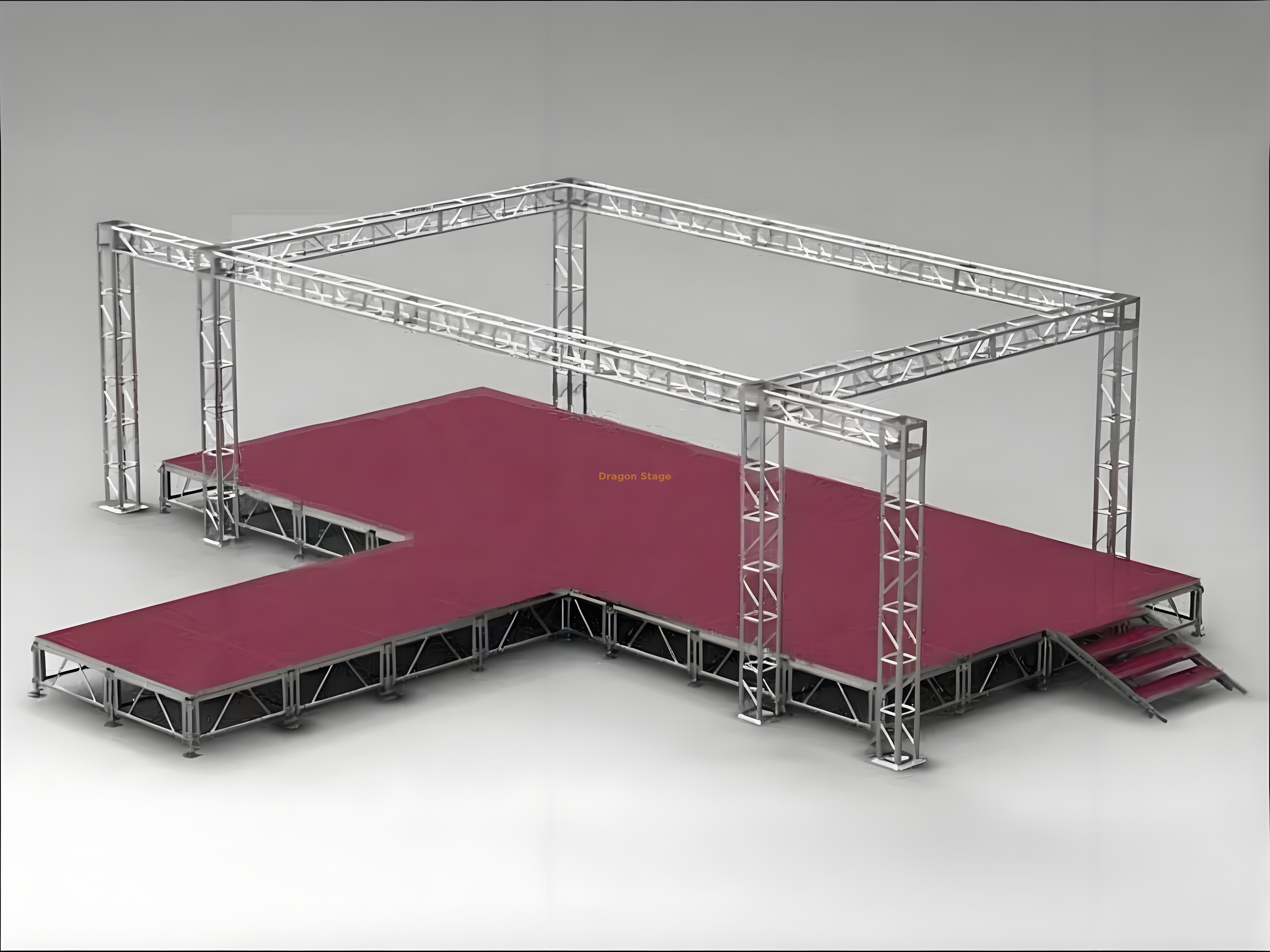 铝制方形螺栓桁架300mm用于音乐会阶段8x5x3m
