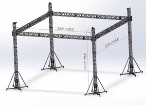 婚礼户外铝事件桁架系统18x18x9m