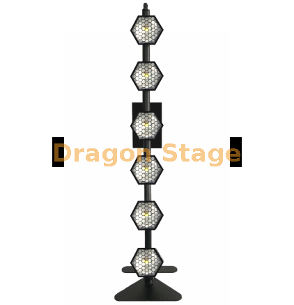 6颗线性六边形COB像素背景灯