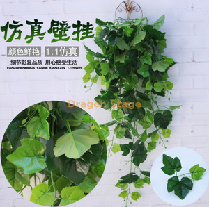 模拟的紫罗兰色墙壁悬挂兰花大刺绣人造塑料花丝绸花透明大叶线1束没有篮子 - 样式