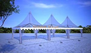 6x12米铝塔帐篷|带 PVC 屋顶的模块化活动帐篷（2 × 6×6m 组合）