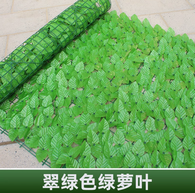 模拟的绿色植物墙，塑料栅栏，围栏，室外浅色绿色常春藤叶（1米 * 1米），捆绑丝绸和2个蝴蝶作为礼物