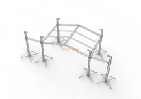 带扬声器翼的 9x6x7m 舞台屋顶系统