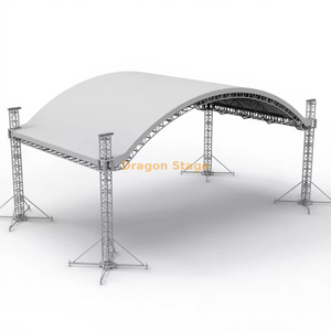 弧形支架框架铝弯曲的屋顶桁架10x6x4m