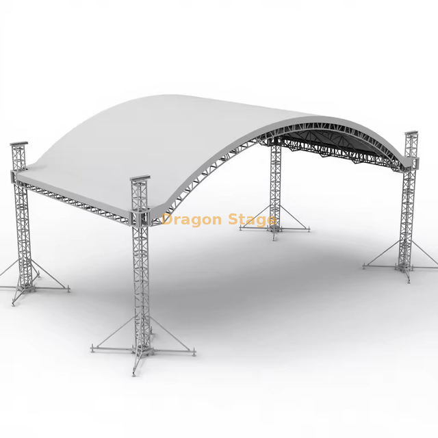 弧形支架框架铝弯曲的屋顶桁架10x6x4m