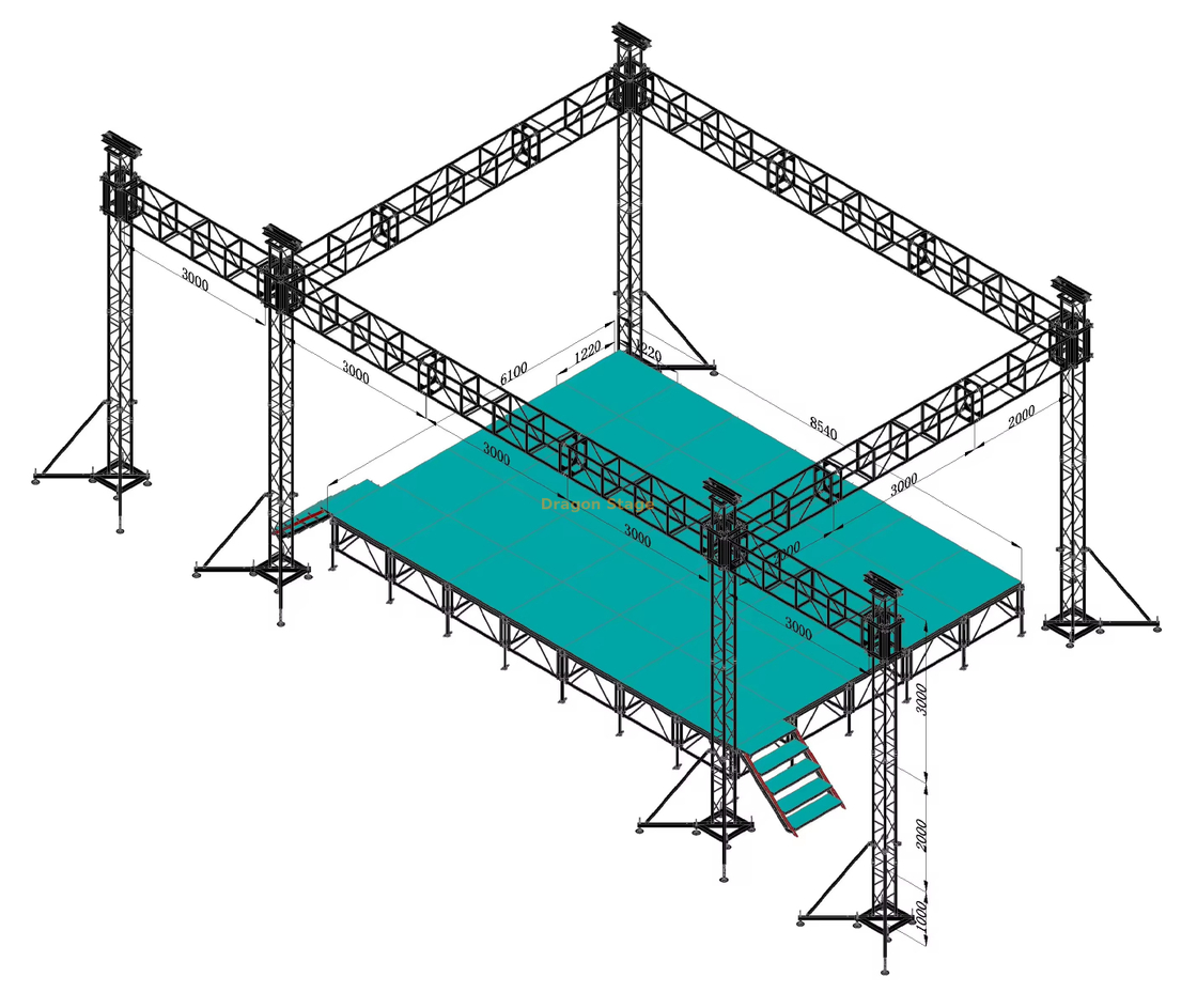 9x7x6m 专业迪斯科和室内活动照明桁架