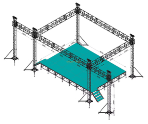 9x7x6m 专业迪斯科和室内活动照明桁架
