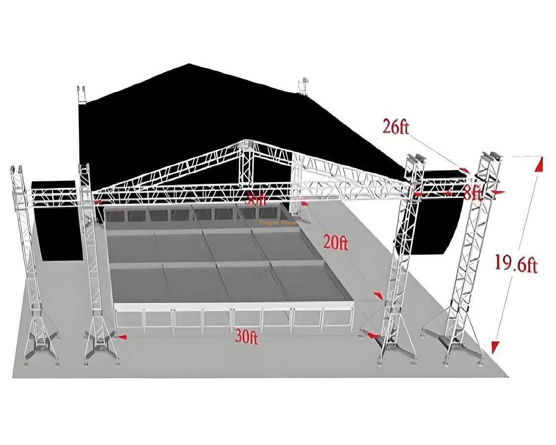 室外舞台屋顶系统11x8x6m