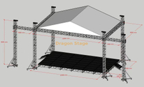 博物馆展览的移动现场音乐舞台12x8x8m