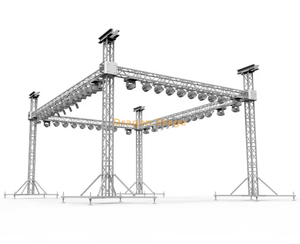 适用于移动便携式 DJ 灯光系统的铝桁架展位 6x6x5m