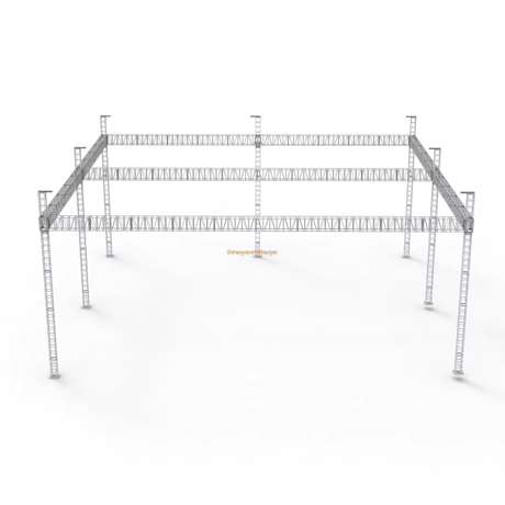 适用于舞台、演播室和活动结构的 80x60x30 英尺铝制平屋顶桁架系统