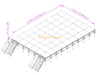 自定义便携式可调室外舞台平台10.98x7.32m高1.2-2M