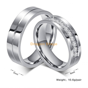 批发流行白金钻石订婚结婚情侣戒指，带钻石订婚戒指