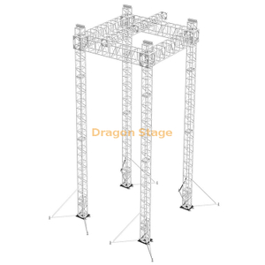 户外铝线阵列桁架塔2x2x9m