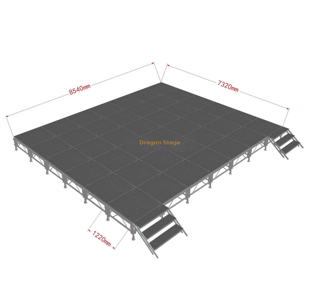 铝音乐会户外活动阶段28x24ft音乐阶段8.54x7.32m