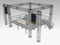 户外铝制支架线阵列桁架 6x6x6m