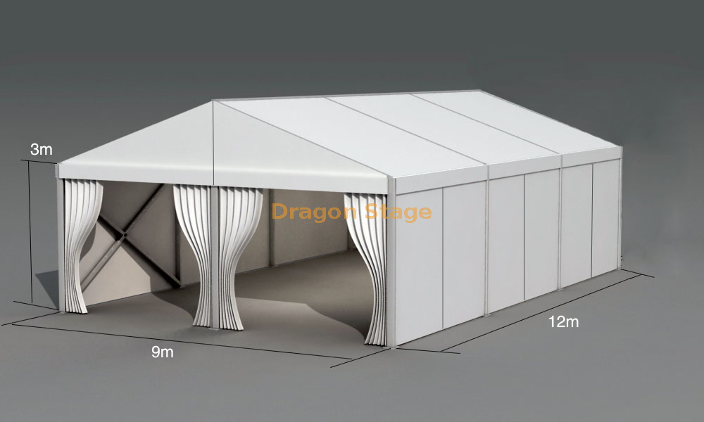 婚礼活动的12x9x3m铝制结构帐篷