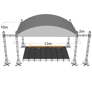 户外活动的所有天气弯曲的屋顶桁架12x10x6m