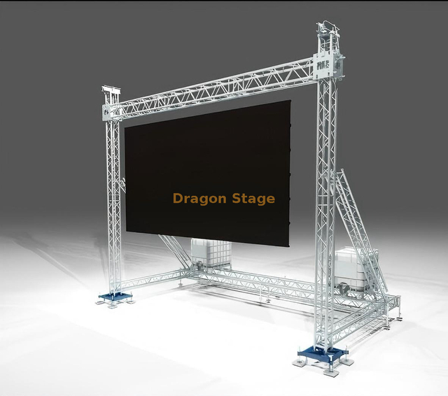 索具目标后支持墙显示屏幕桁架系统6x6m