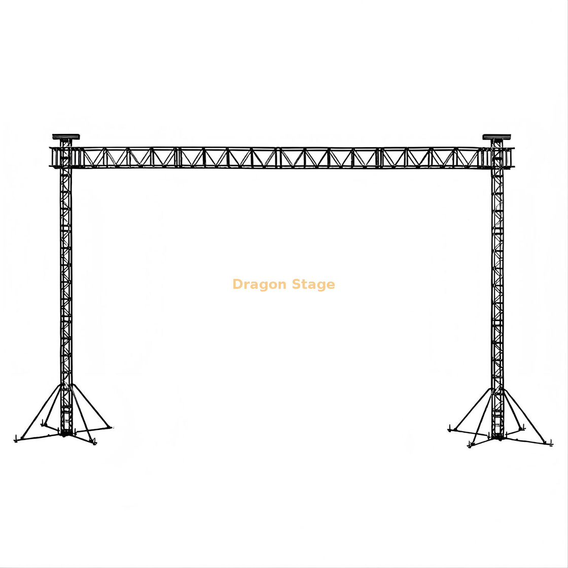 8x8m 专业铝制龙门桁架，用于 LED 屏幕支撑