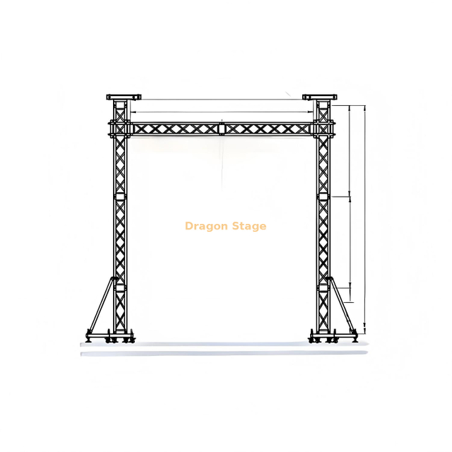 10x6 米专业球门柱铝桁架，用于 LED 屏幕支撑