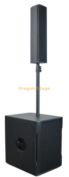 带有 HM1500BA 有源低音炮的 HM404 音柱扬声器系统