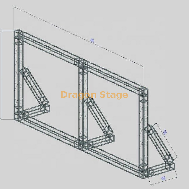 铝制便携式200mm婚姻装饰阶段桁架系统的海报6x2m