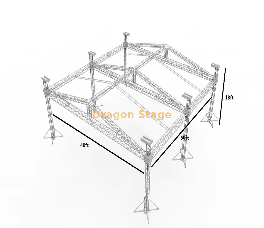 户外铝事件阶段照明桁架60x40x18ft