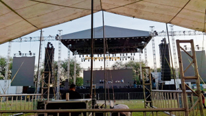 21x20x11米专业音乐会屋顶舞台系统，带扬声器和 LED 翼