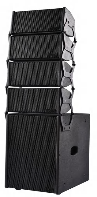 HL2450 双 4 英寸无源线阵列扬声器，适用于小型活动、教堂和会议音响系统