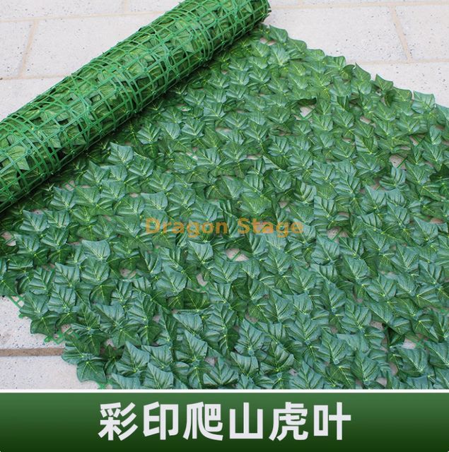模拟的绿色植物墙，塑料栅栏，围栏，室外彩色印花常春藤（1米 * 2米），带有捆绑的丝绸和2个蝴蝶作为礼物