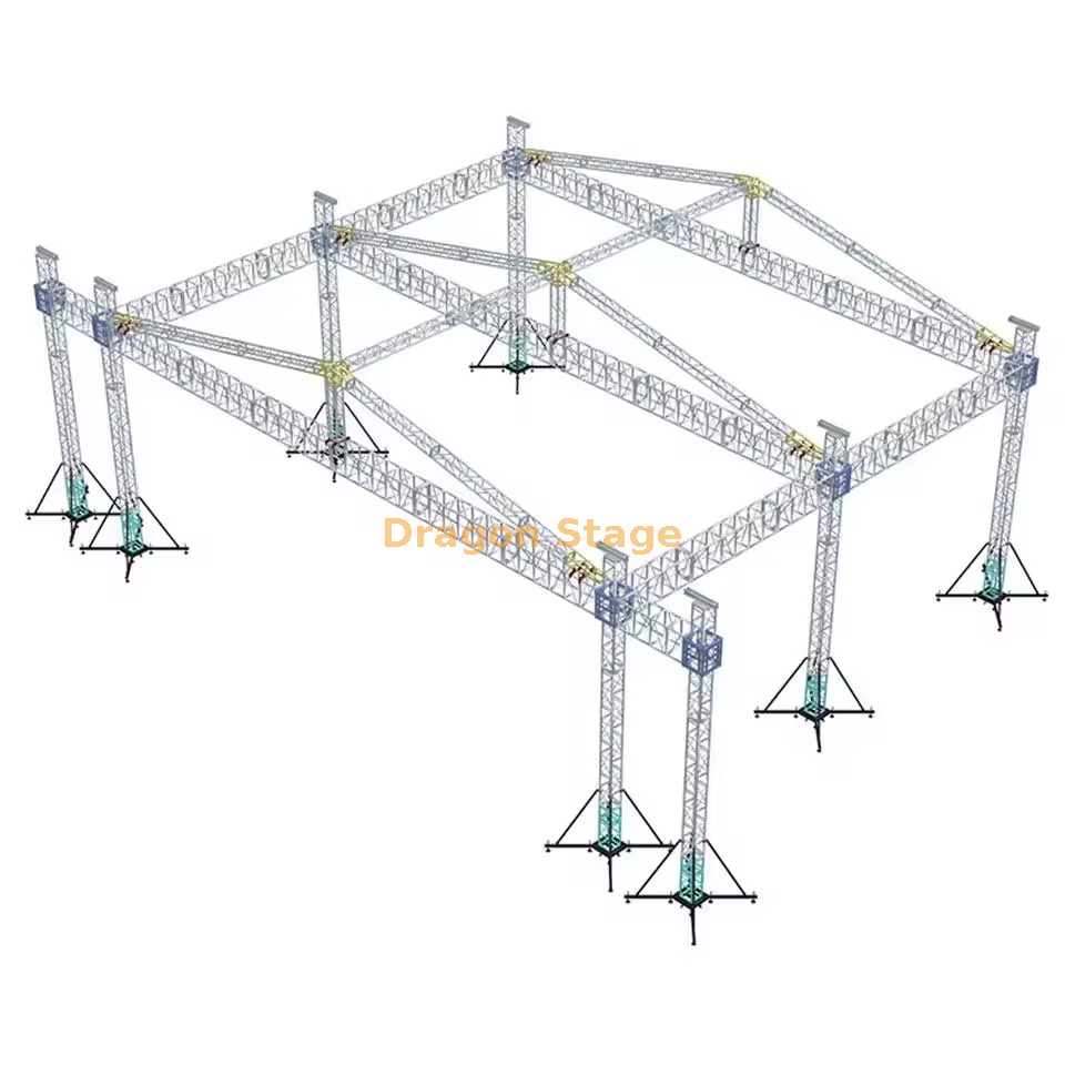 铝制屋顶舞台照明桁架系统30x15x10m