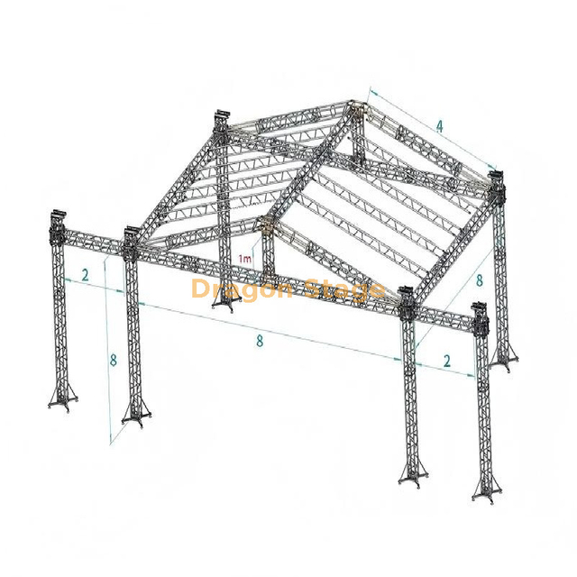 8x8x8m专业大型尖顶屋架系统