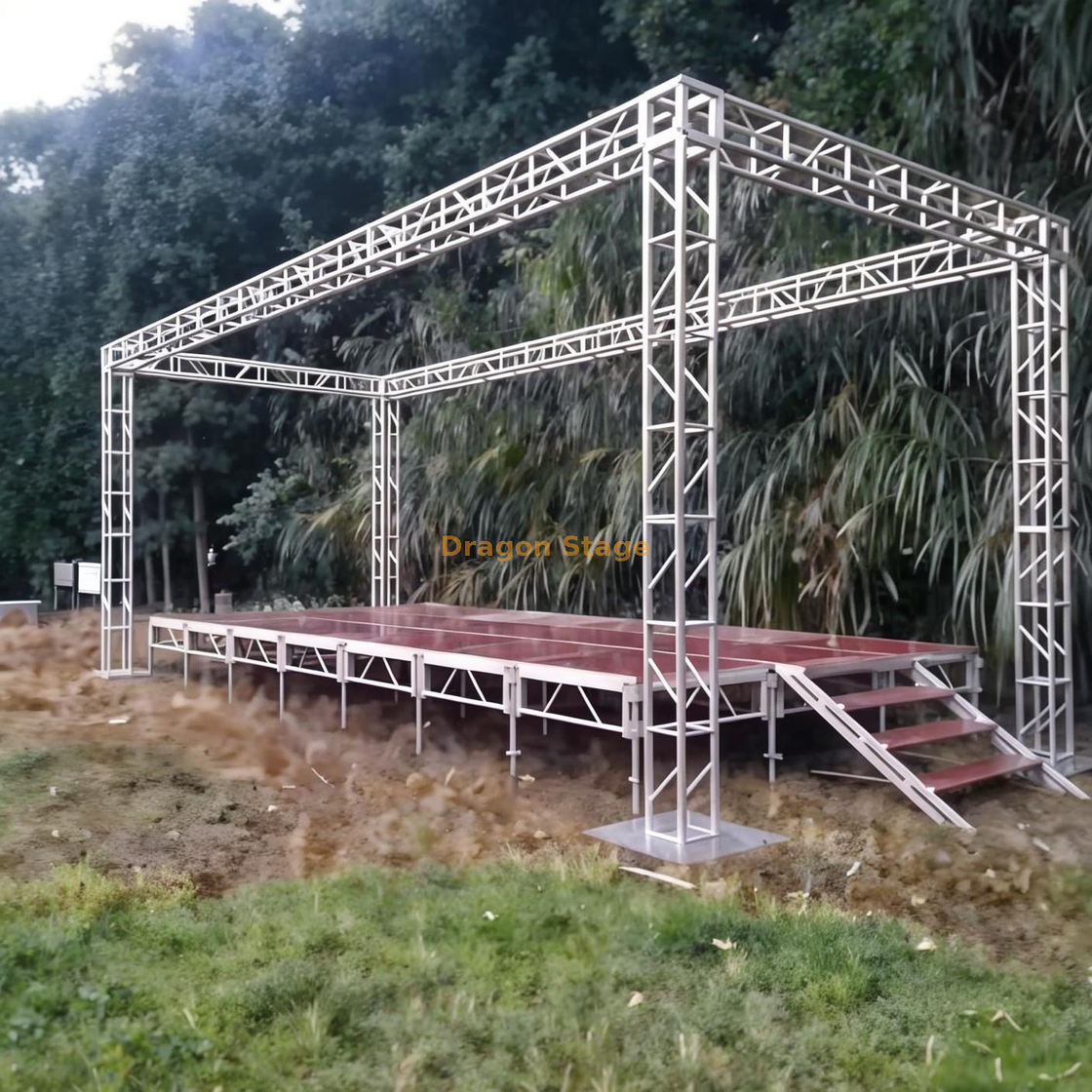 铝制螺栓桁架300*300mm的事件框架阶段6.5x4x4m